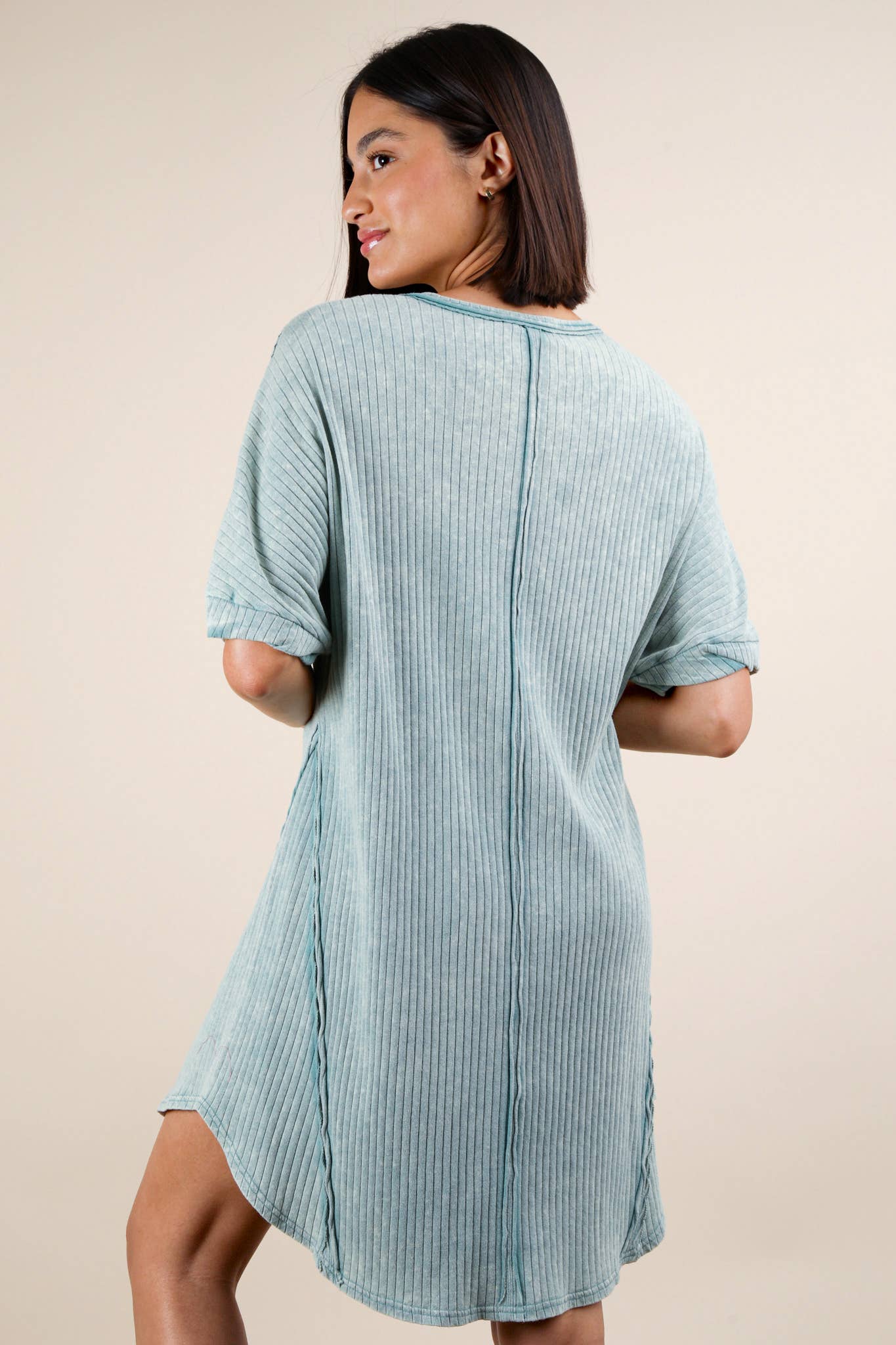 Mineral Washed Mini Dress