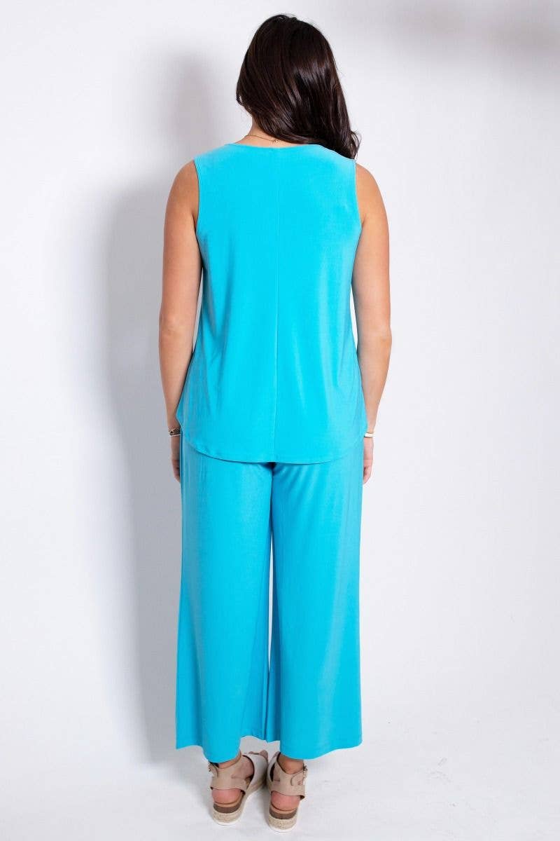 Breezy Solid Summer Two-Piece Set