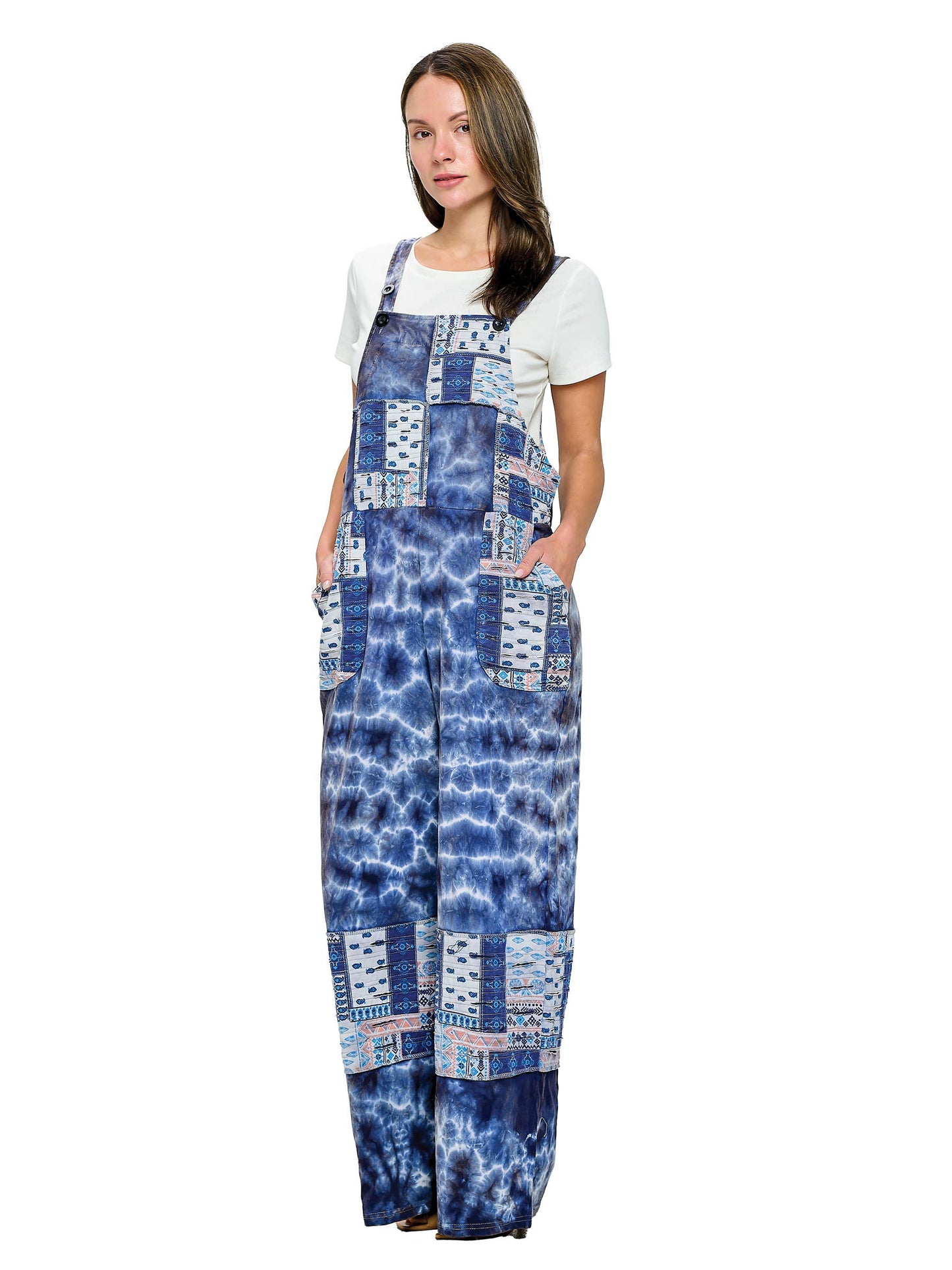 Overall Tie Dye Patchwork