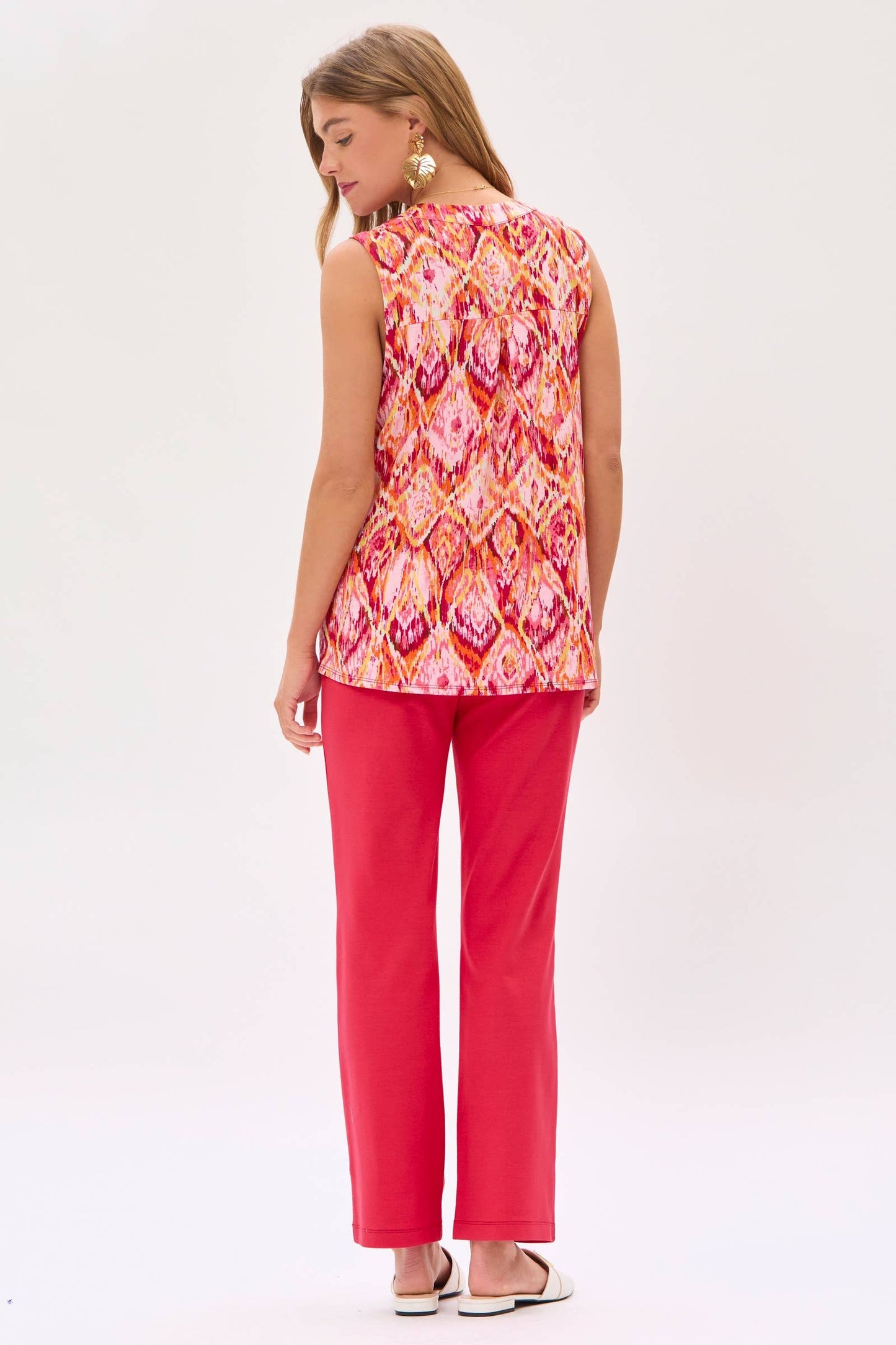 Diamond Print Sleeveless Top
