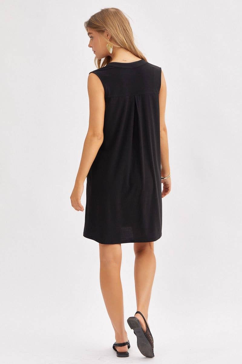 Elegant Solid Colored Dress