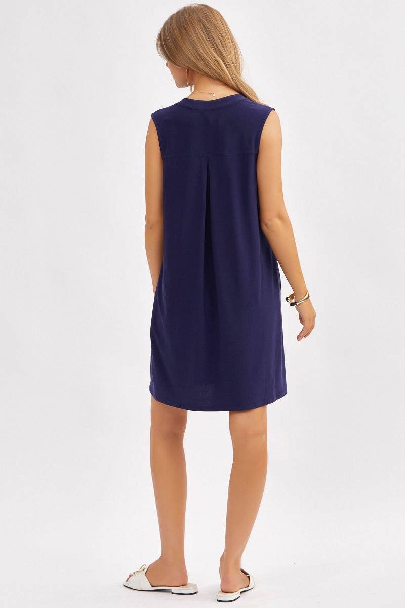 Elegant Solid Colored Dress