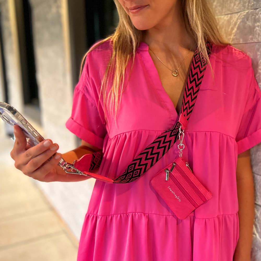 Save The Girls - Clip & Go Crossbody Phone Lanyard - Chevron Collection
