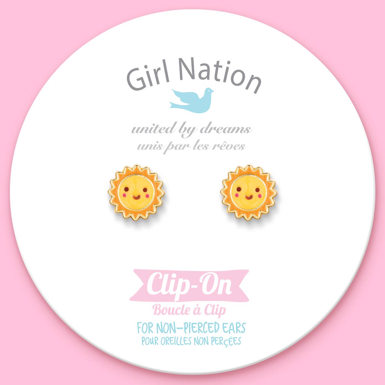Girl Nation - CLIP ON Cutie Earrings- Sunny Day