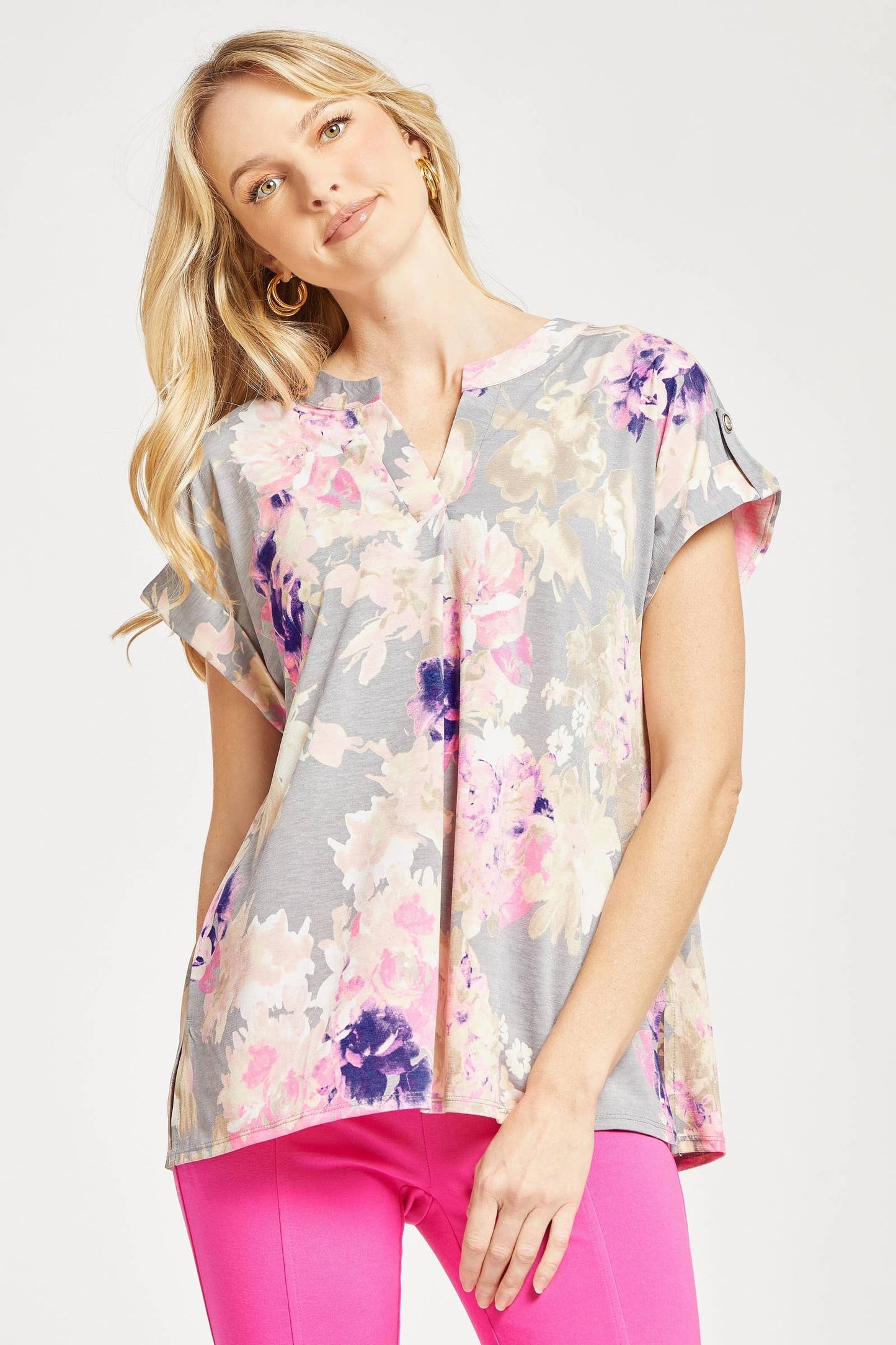 Dolman Short Sleeve Wrinkle Free