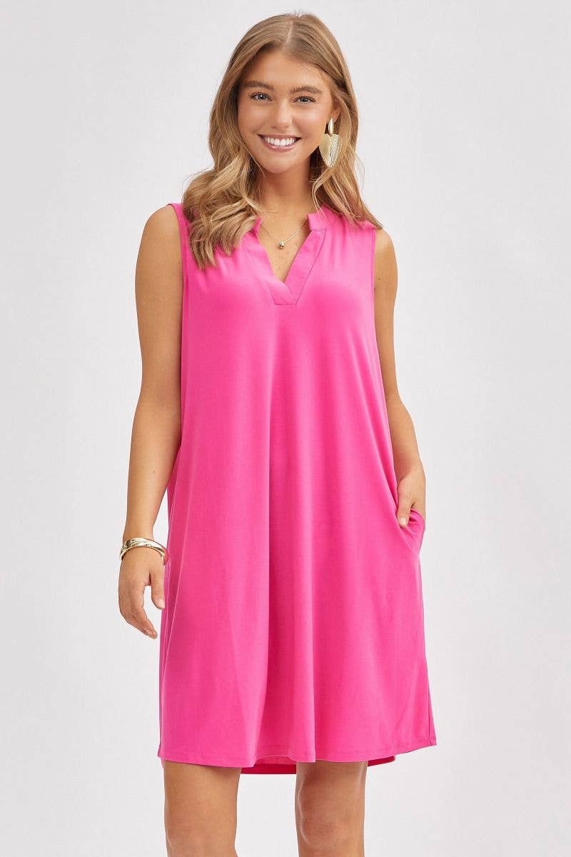 Elegant Solid Colored Dress