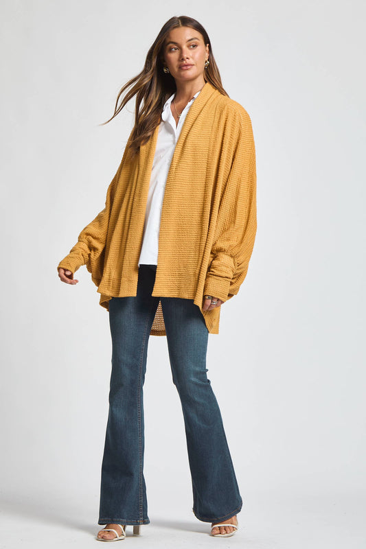 Knit Cardigan Batwing Sleeve