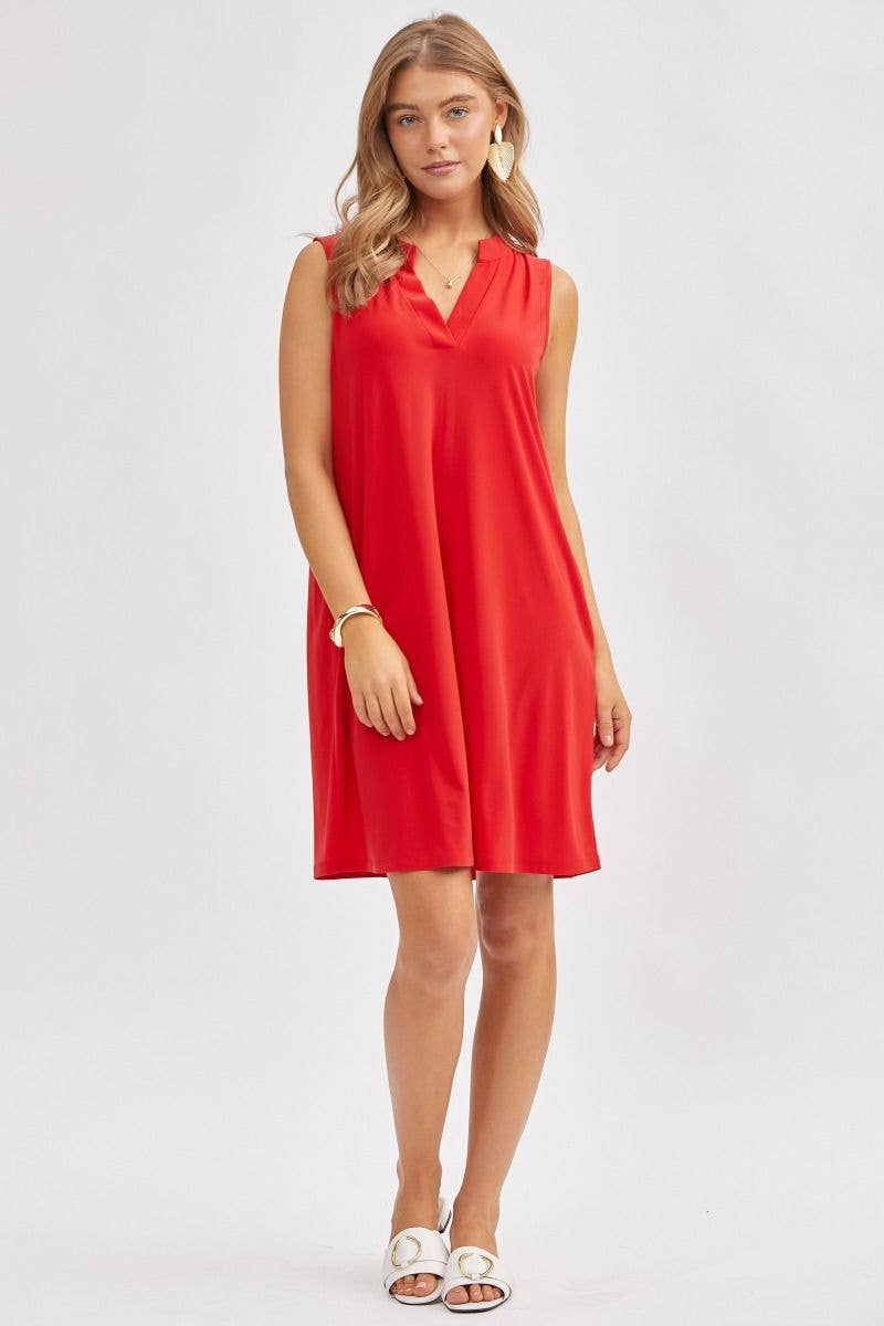 Elegant Solid Colored Dress