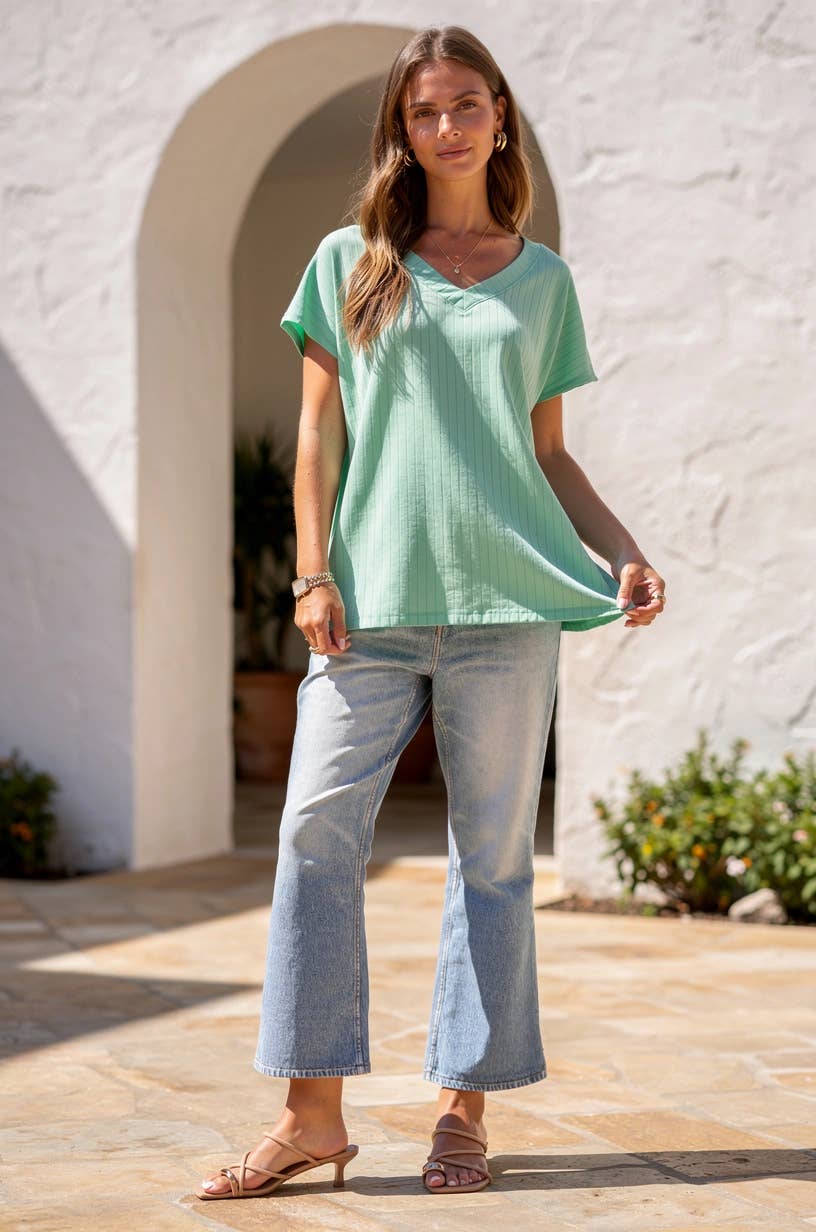 Thick Ribbed Knit Top