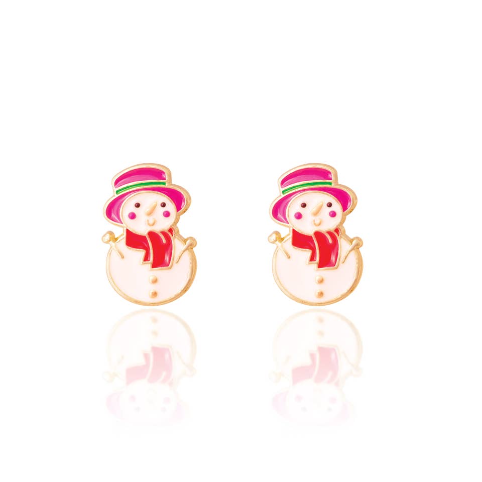 Girl Nation - Snowman Wonderland Clip On Earrings