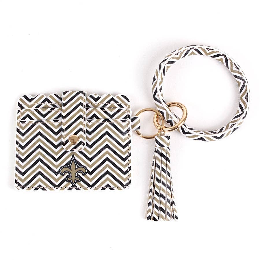 WHITE LEOPARD Bangle/Key-Chain/Wallet w/ ID Wind: White Leopard