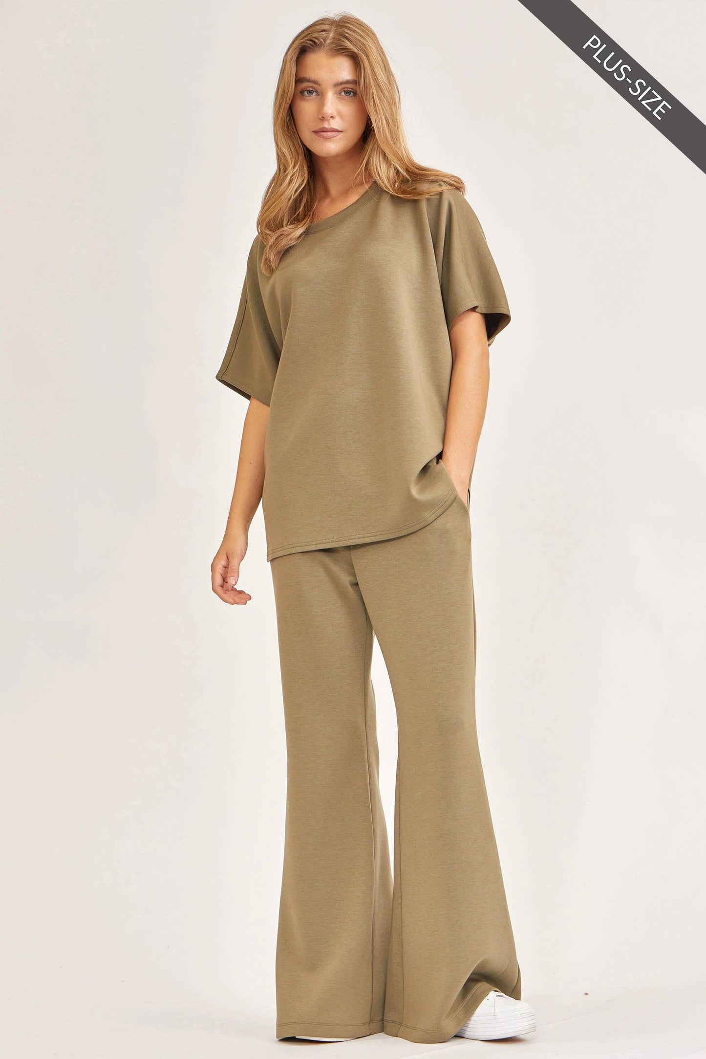 PLUS Poncho Top + Bell Bottom