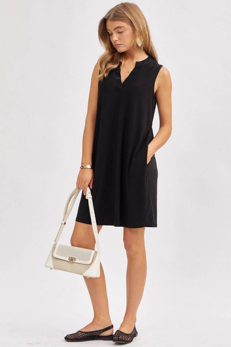 Elegant Solid Colored Dress