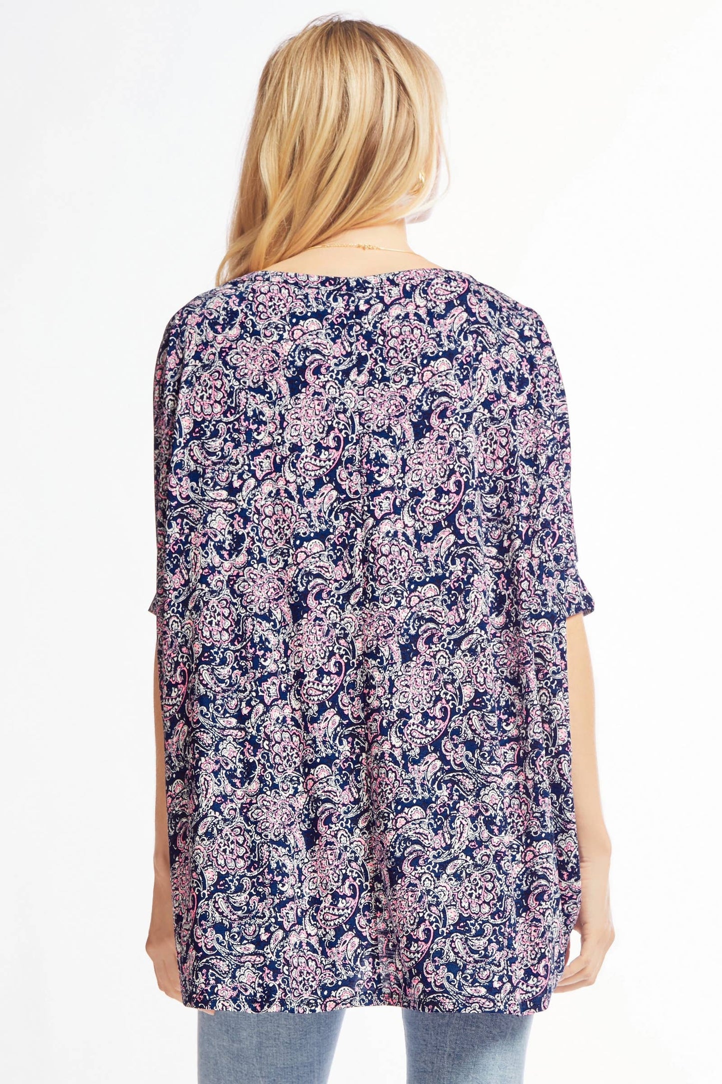 Wrinkle Free Top With Dolman Sleeves