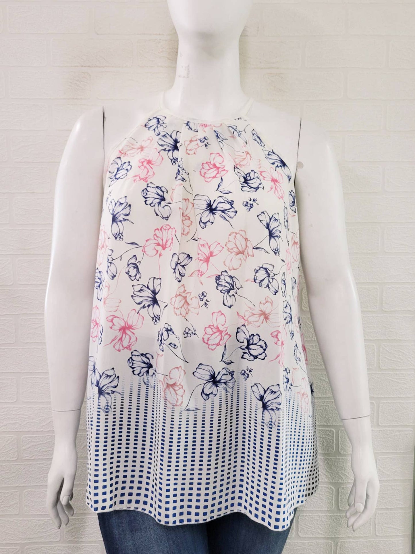 Plus Size Pleat NK Print Cami