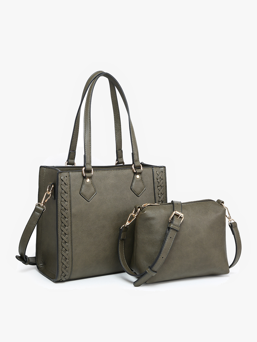 Betsy Structured Braided Crossbody/Satchel
