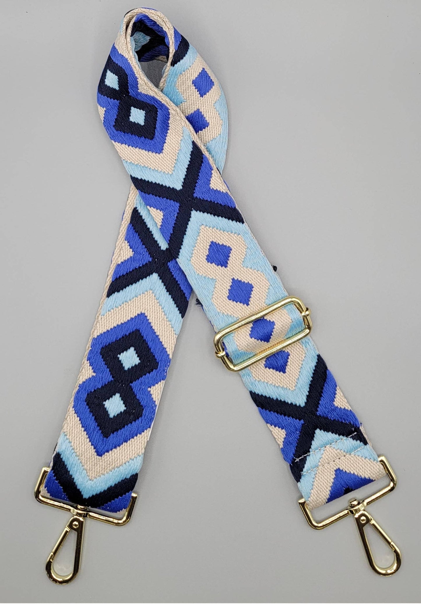 MiMi Wholesale - SS050B TG10139 Boho Adjustable Guitar Strap: Aqua Pink