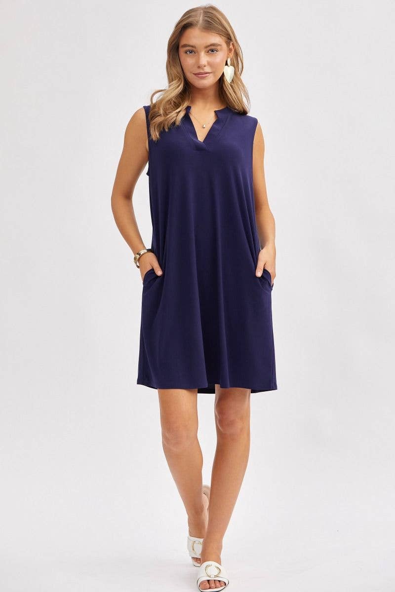 Elegant Solid Colored Dress