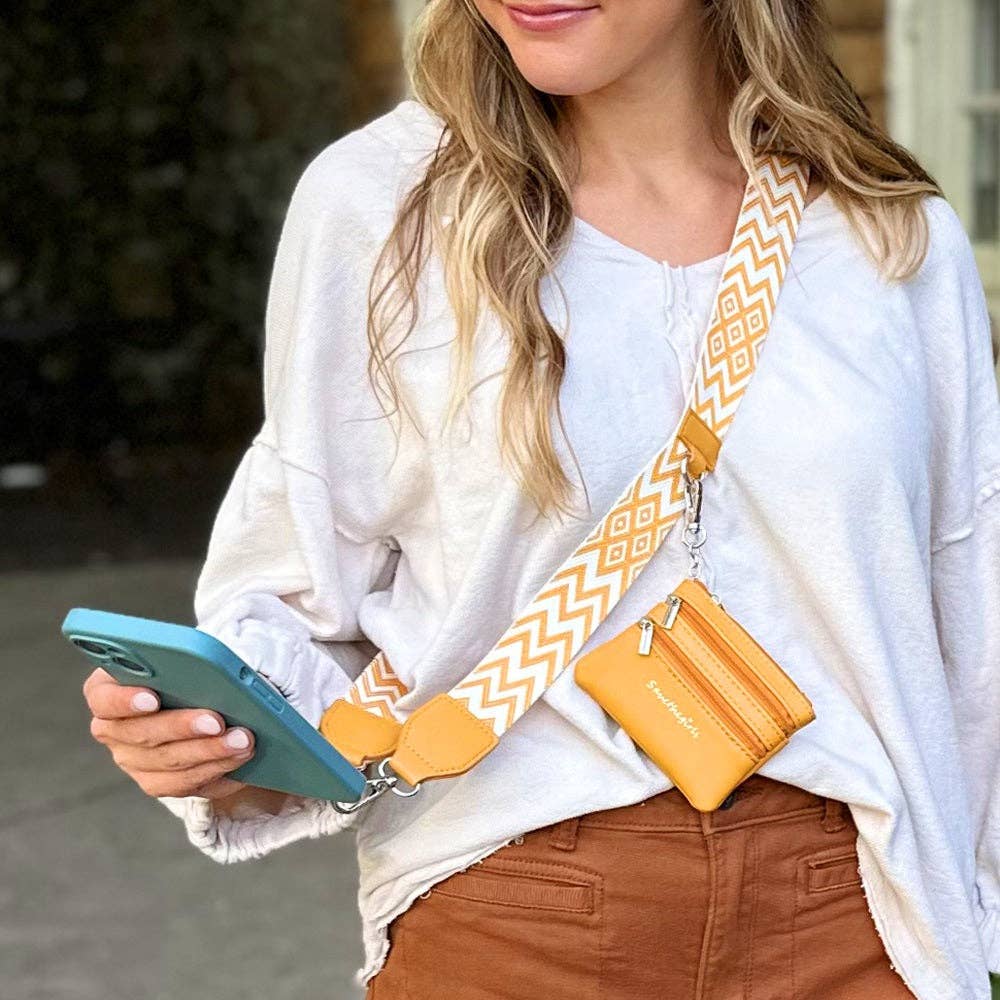 Save The Girls - Clip & Go Crossbody Phone Lanyard - Chevron Collection