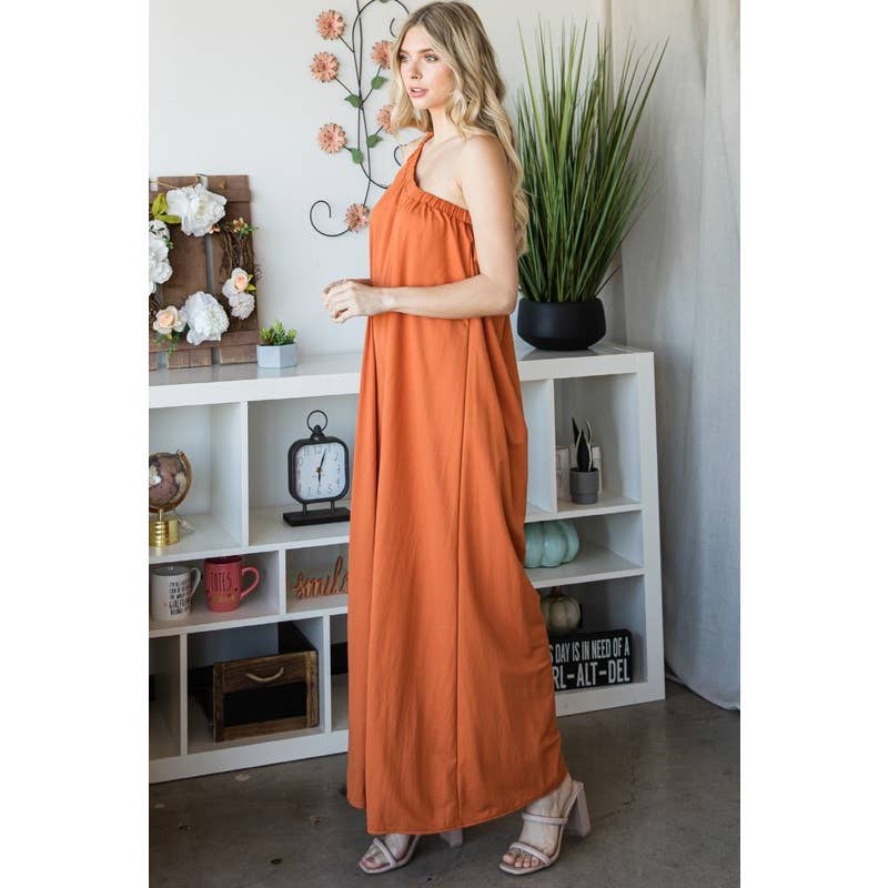 One Shoulder Wide Leg Jumpsuit