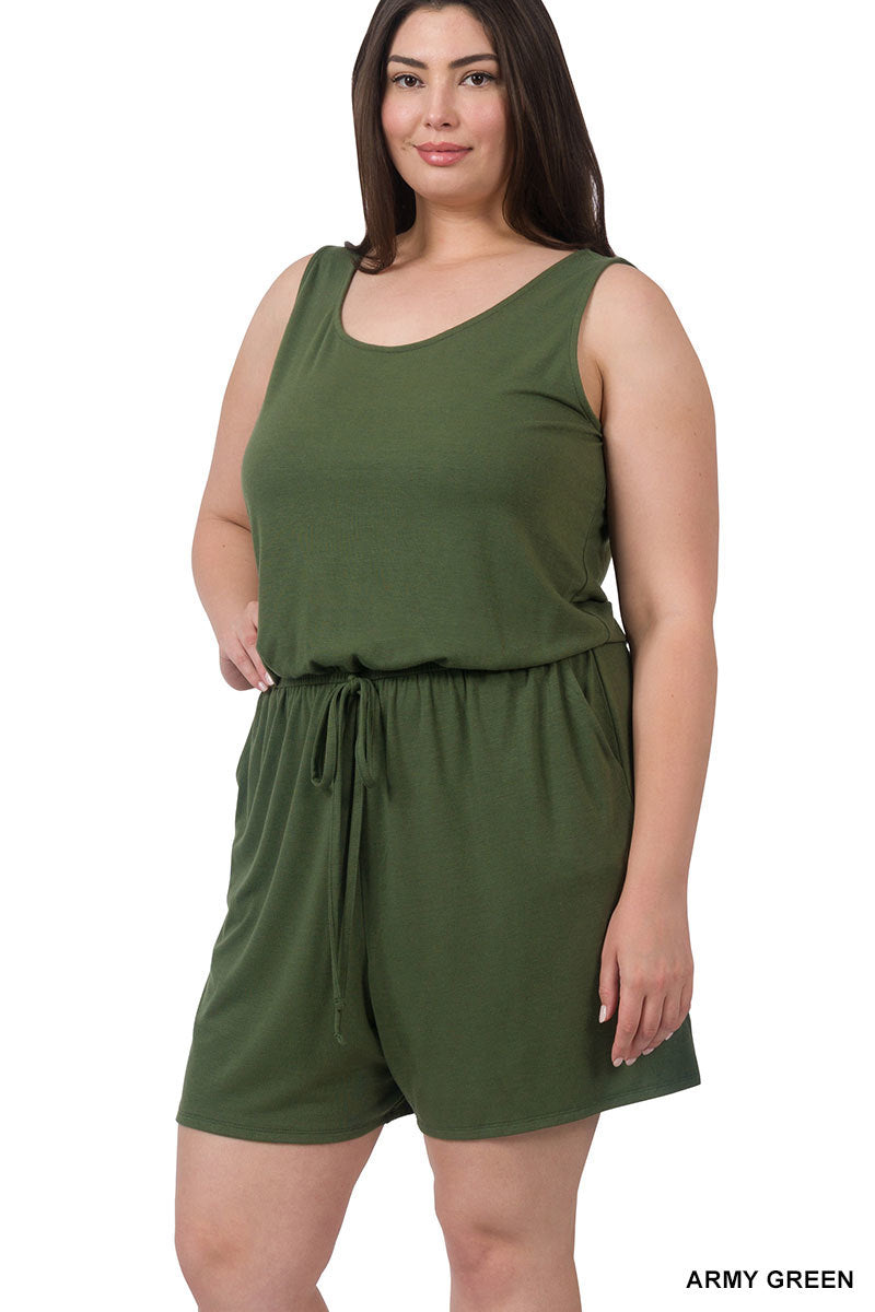 PLUS SLEEVELESS ROMPER WITH RP-43090X
