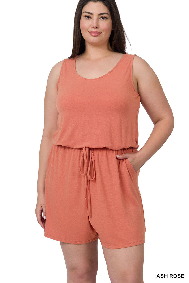 PLUS SLEEVELESS ROMPER WITH RP-43090X