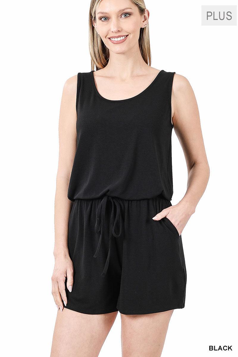 PLUS SLEEVELESS ROMPER WITH RP-43090X