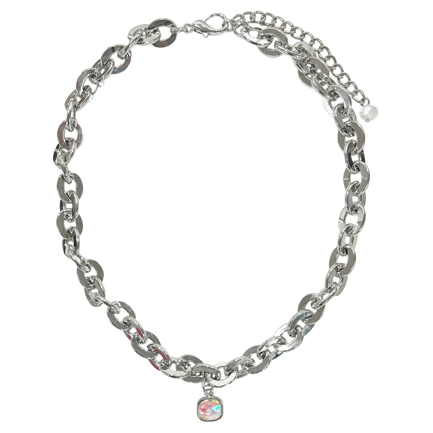 SILVER CHUNKY CHAIN NECKLACE