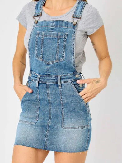 Judy Blue Raw Hem Overall Skirt 2821Reg