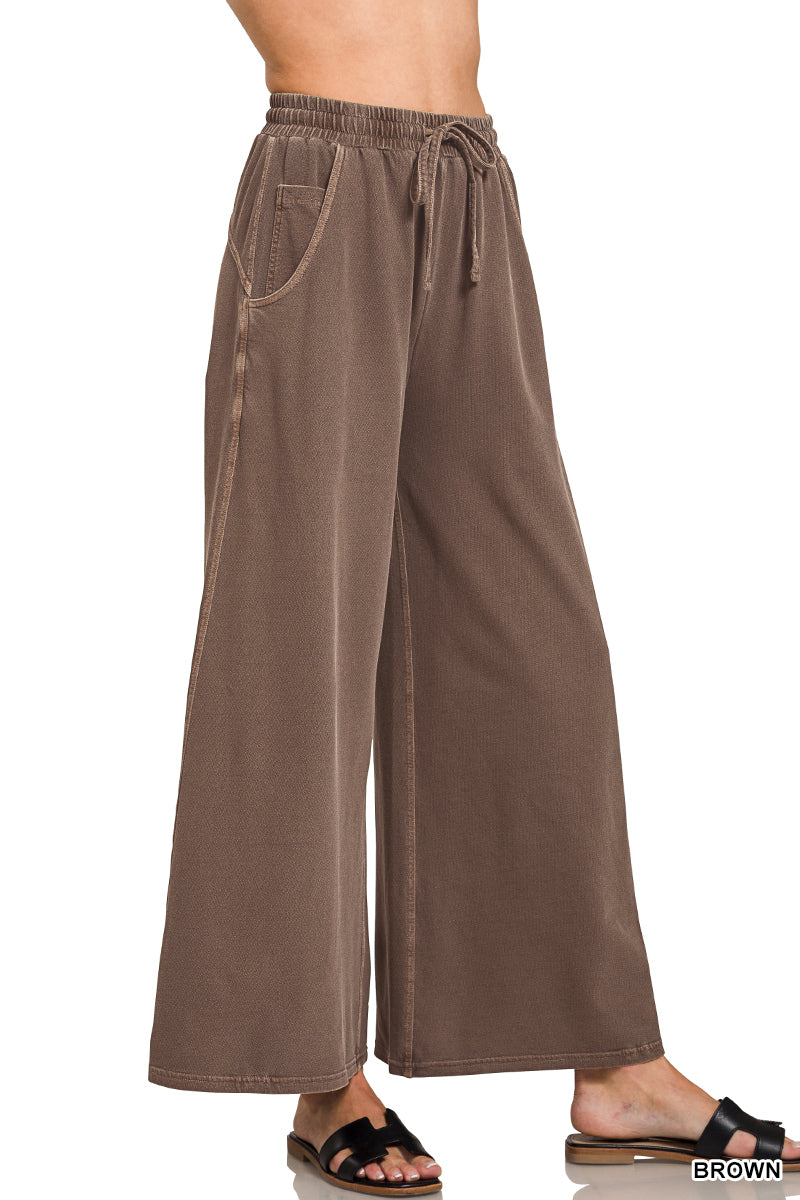 FRENCH TERRY PIGMENT DYE & ENZYME WASHED PANTS