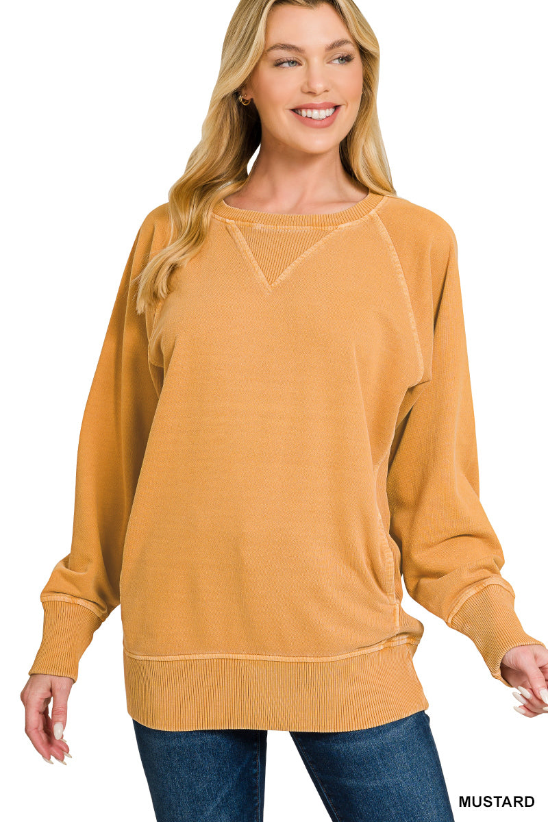 DYED TERRY PULLOVER