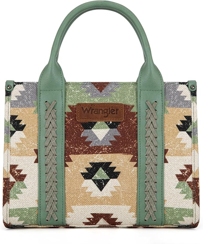 Wrangler Southwestern Pattern Dual Sided Print-Tote/Crossbody