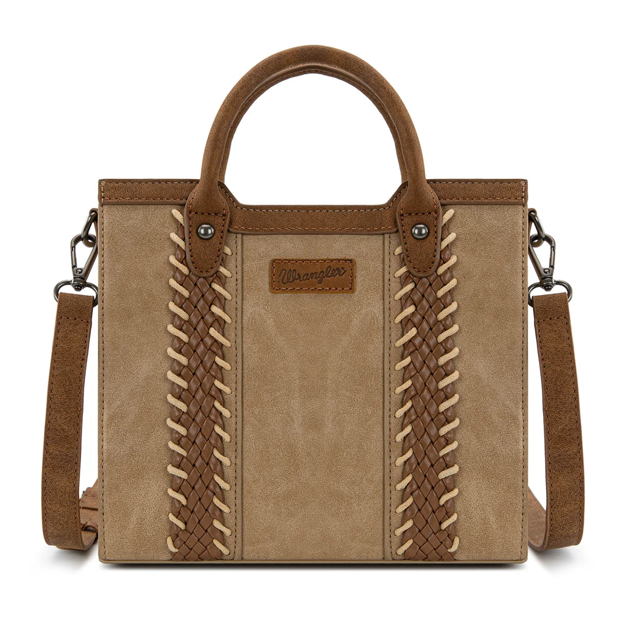 Wrangler Braided Whipstitch Top Handle Small Tote/Crossbody