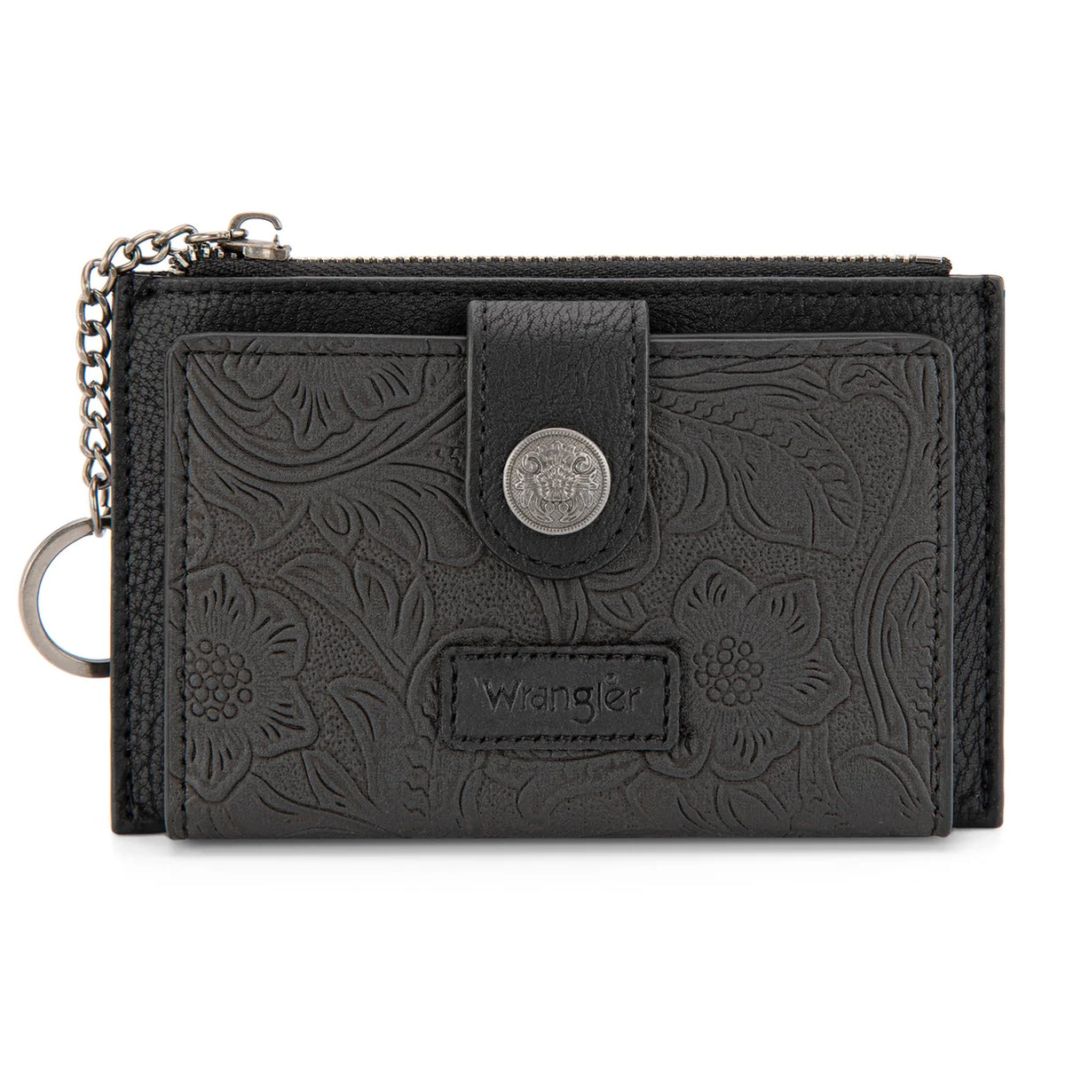 Wrangler Floral Embossed Bi-fold Wallet with Key Ring