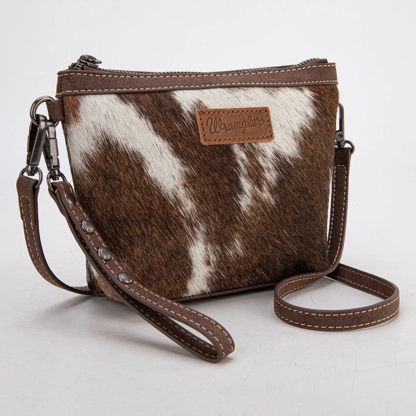 Wrangler Genuine Hair-On Cowhide Crossbody