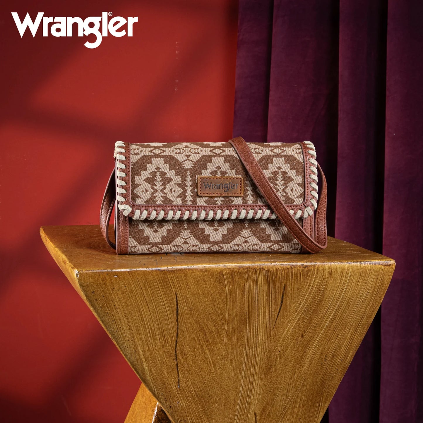 Wrangler Southwestern Print Wallet/Shoulder Bag