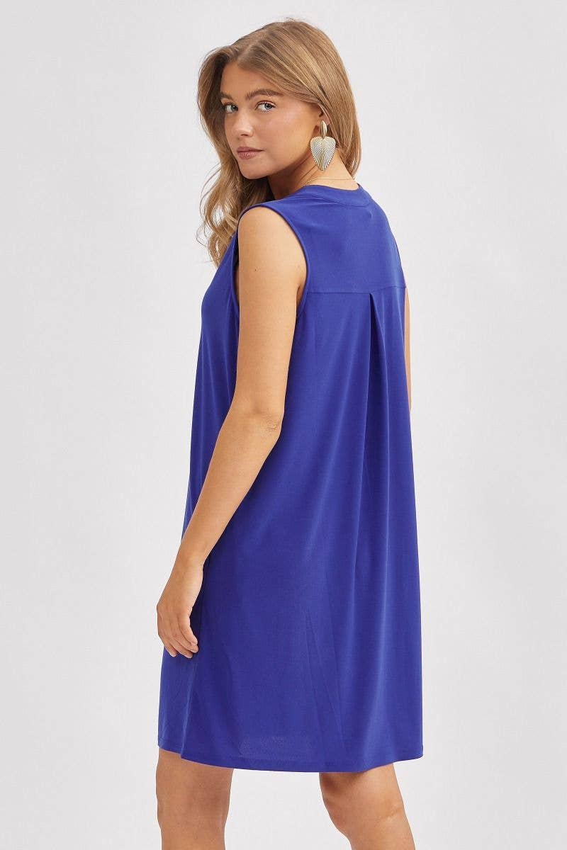 Elegant Solid Colored Dress