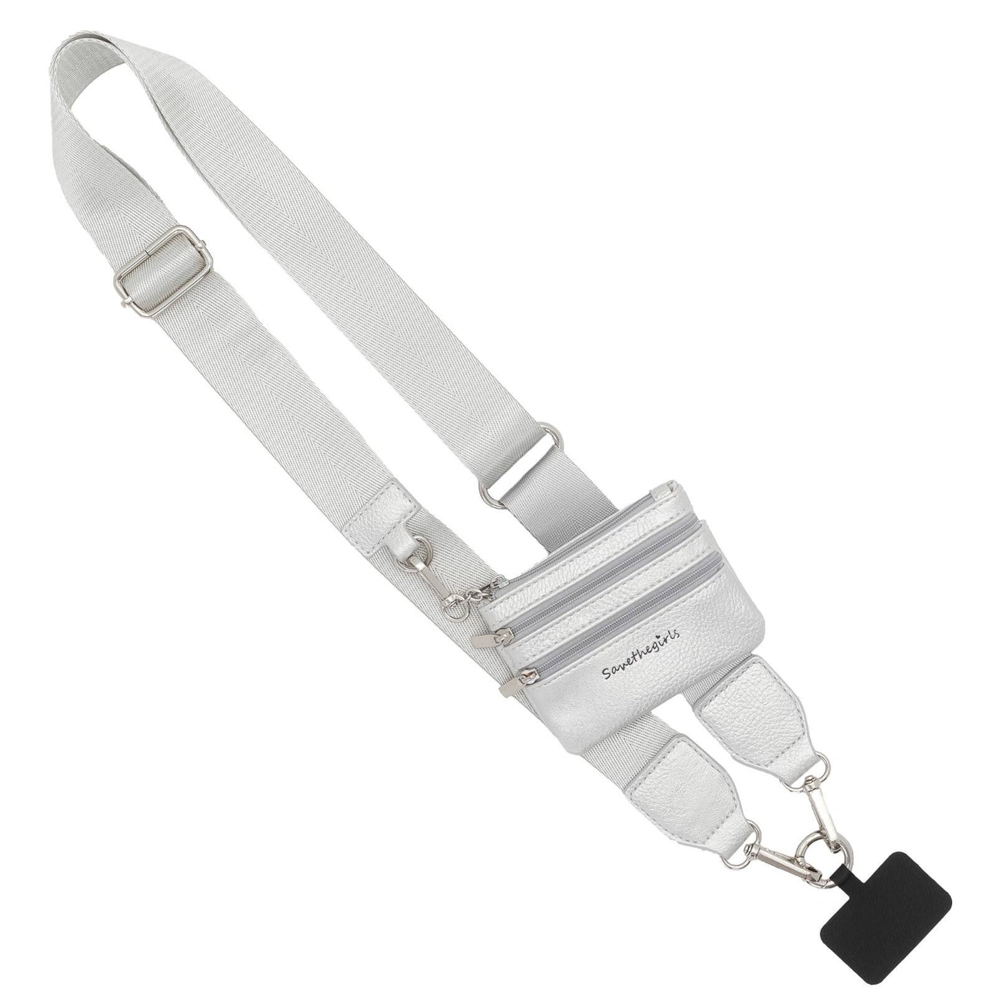 Save The Girls - Clip & Go Phone Lanyard with Pouch - Neutral Collection