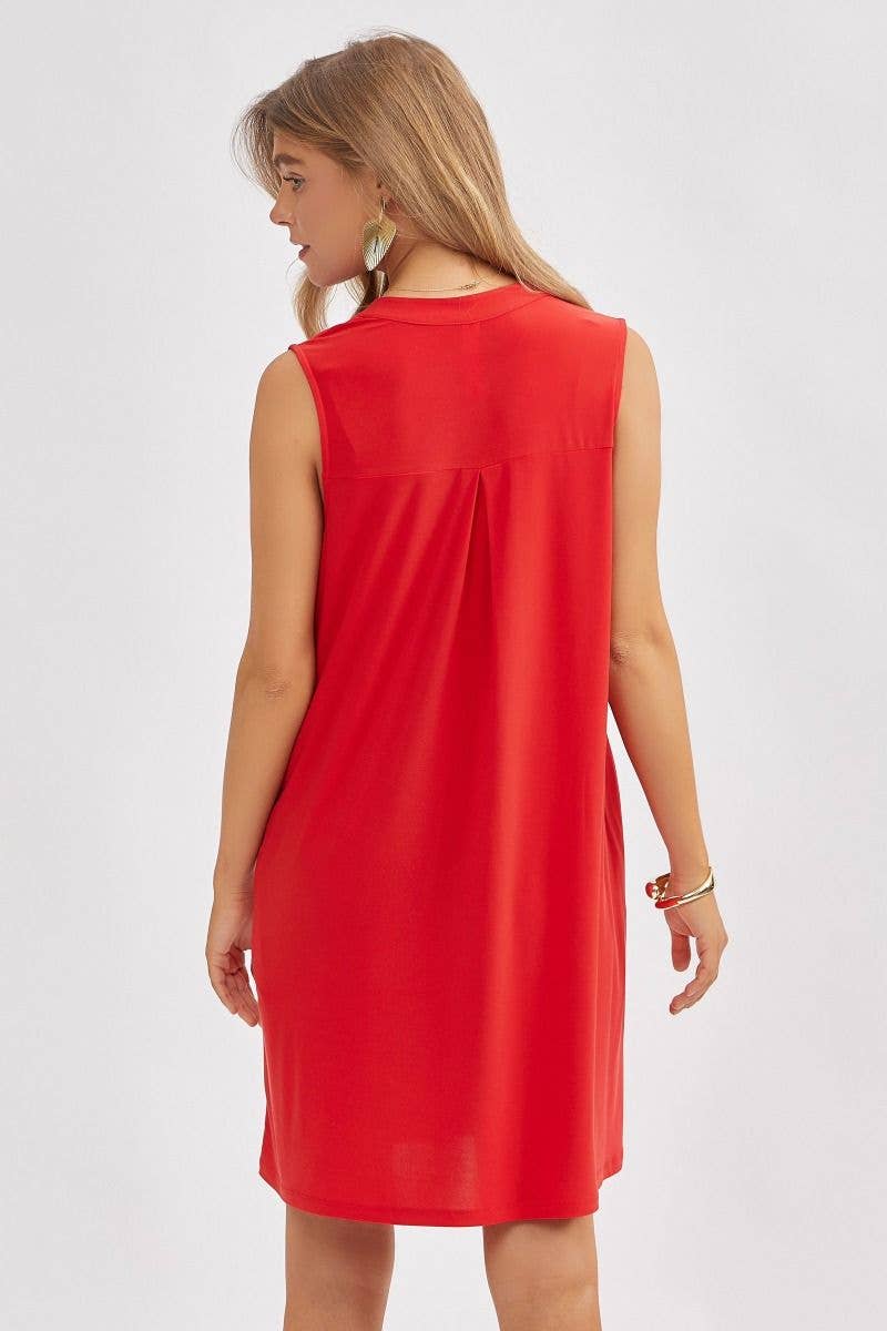 Elegant Solid Colored Dress