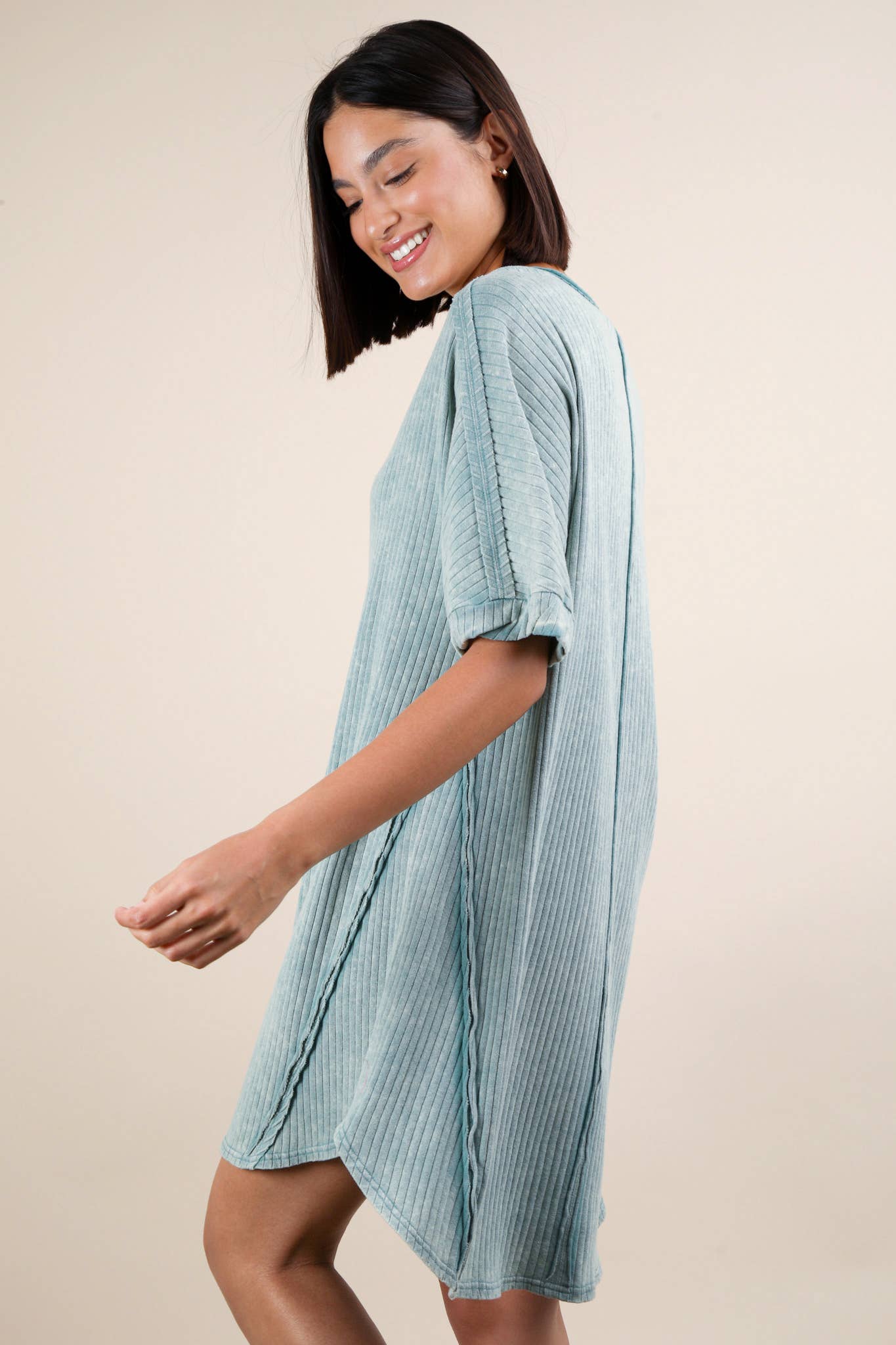 Mineral Washed Mini Dress