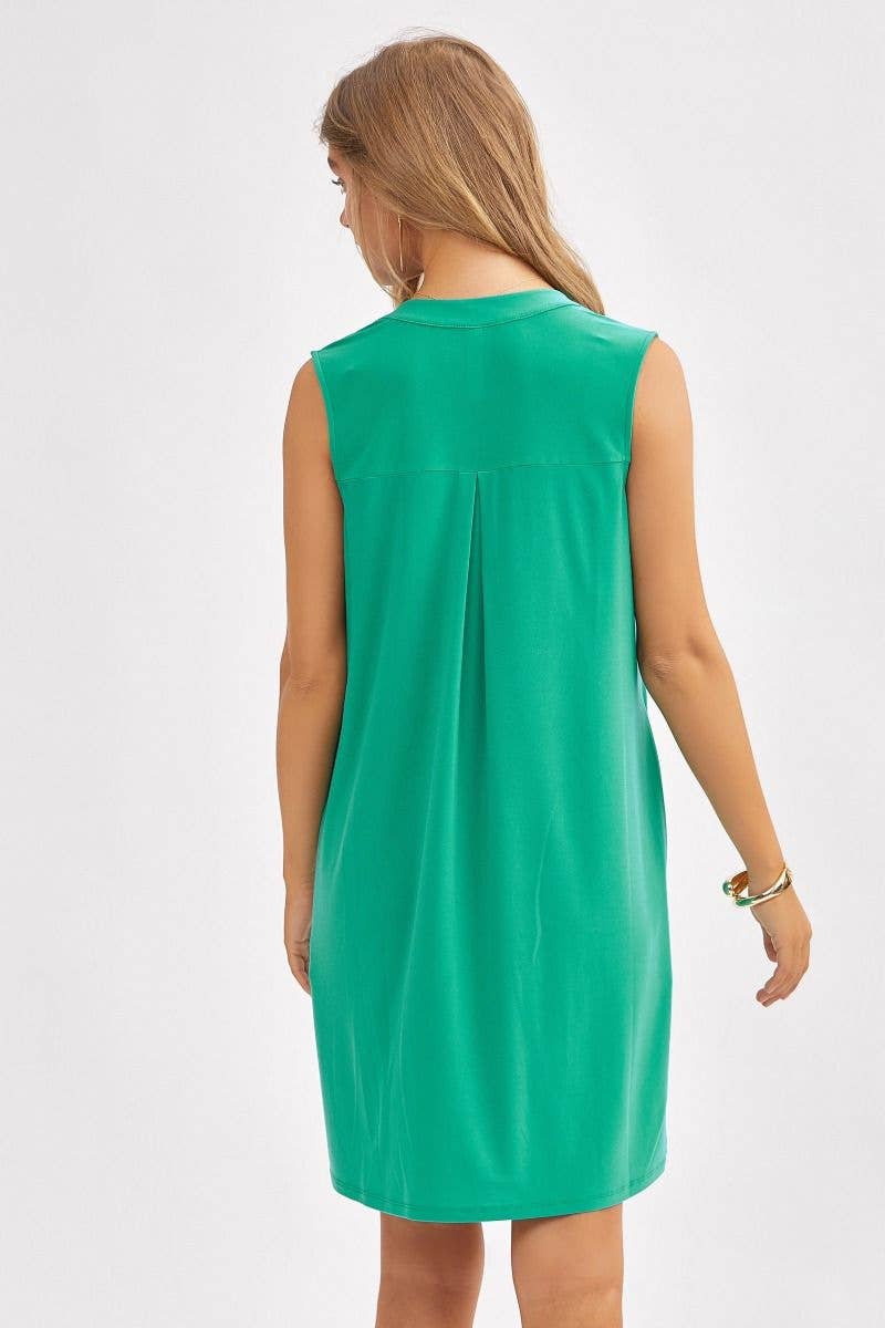 Elegant Solid Colored Dress