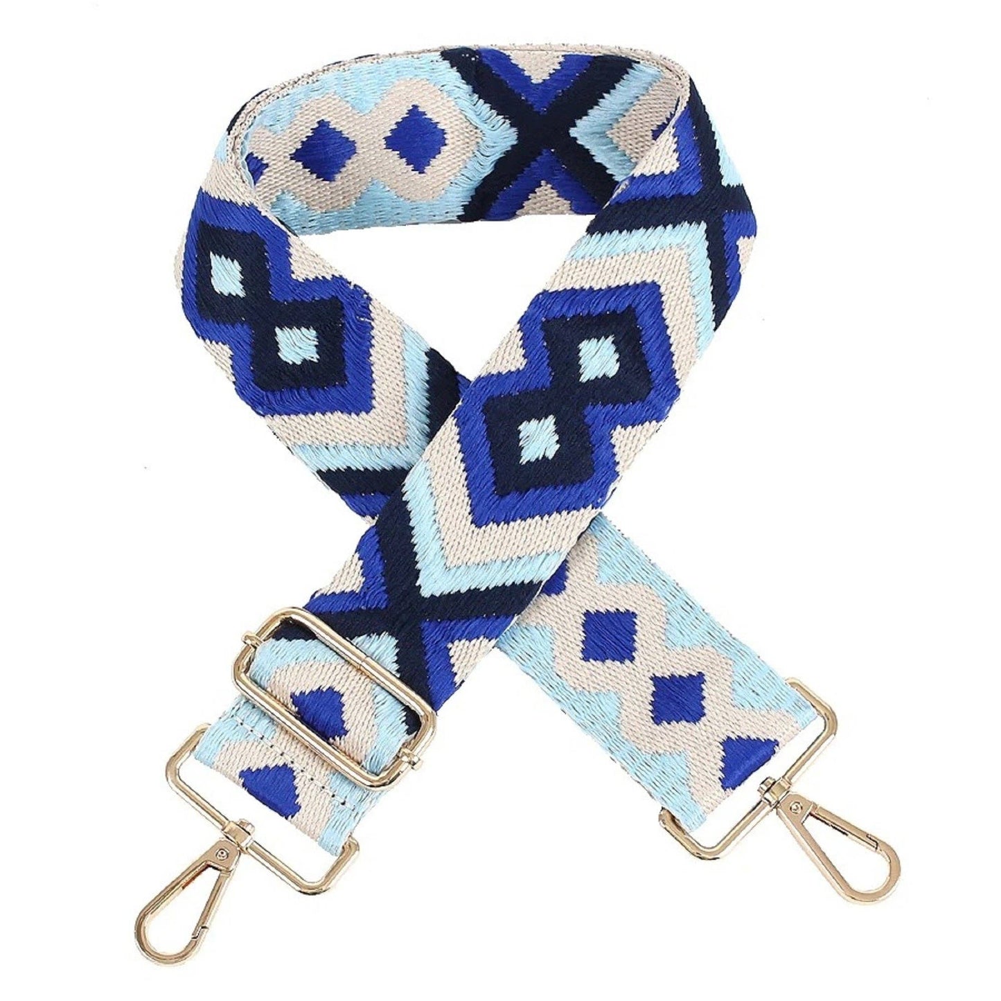 MiMi Wholesale - SS050B TG10139 Boho Adjustable Guitar Strap: Aqua Pink