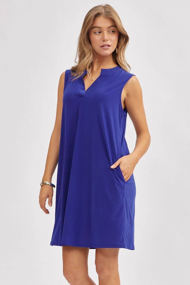 Elegant Solid Colored Dress