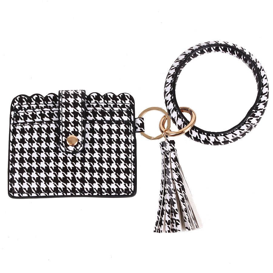 WHITE LEOPARD Bangle/Key-Chain/Wallet w/ ID Wind: White Leopard