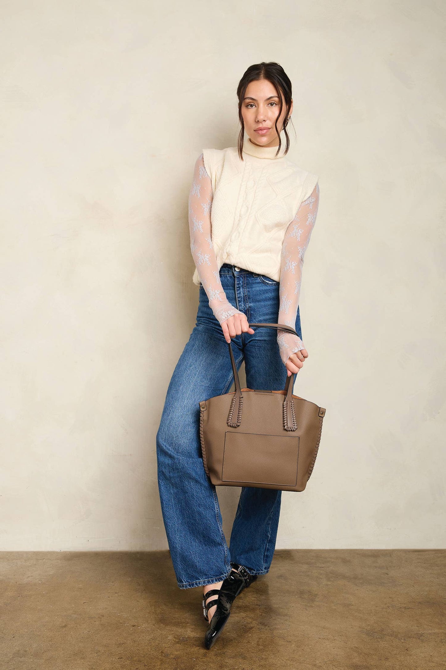 Micah Whipstitch 3-Compartment Tote