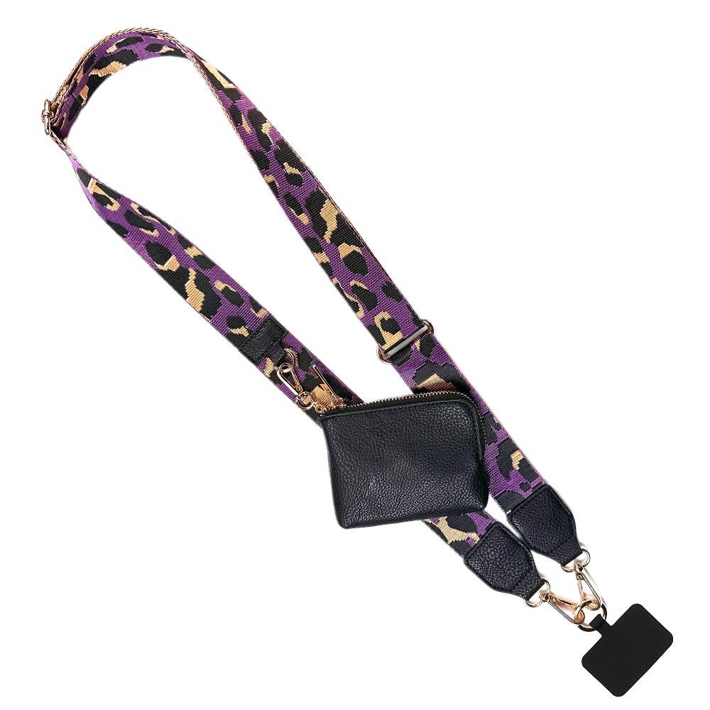 Save The Girls - Clip & Go Crossbody Strap with Pouch - Leopard Collection