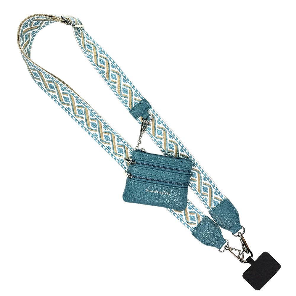 Save The Girls - Clip & Go Strap w/Zippered Pouch XOXO