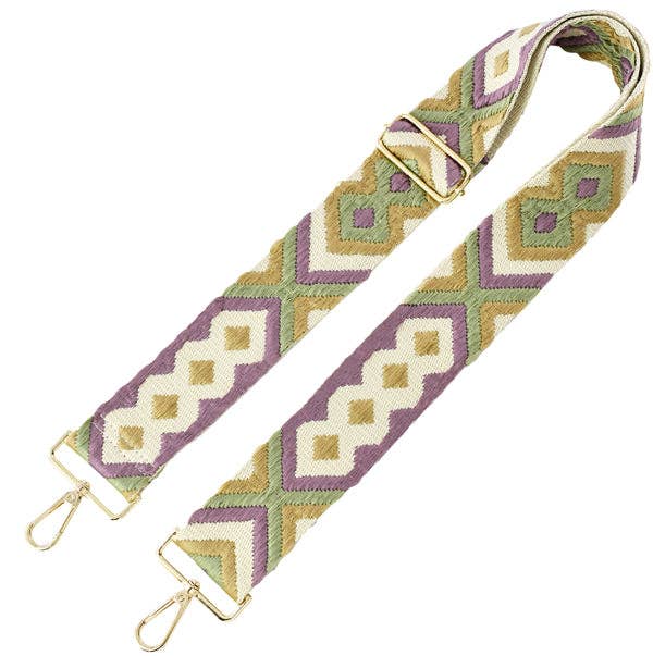 MiMi Wholesale - SS050B TG10139 Boho Adjustable Guitar Strap: Aqua Pink