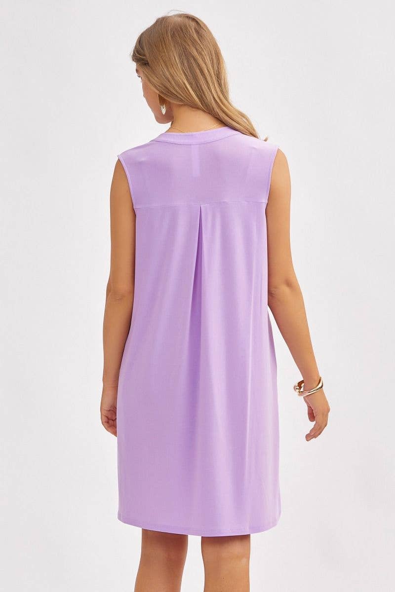 Elegant Solid Colored Dress