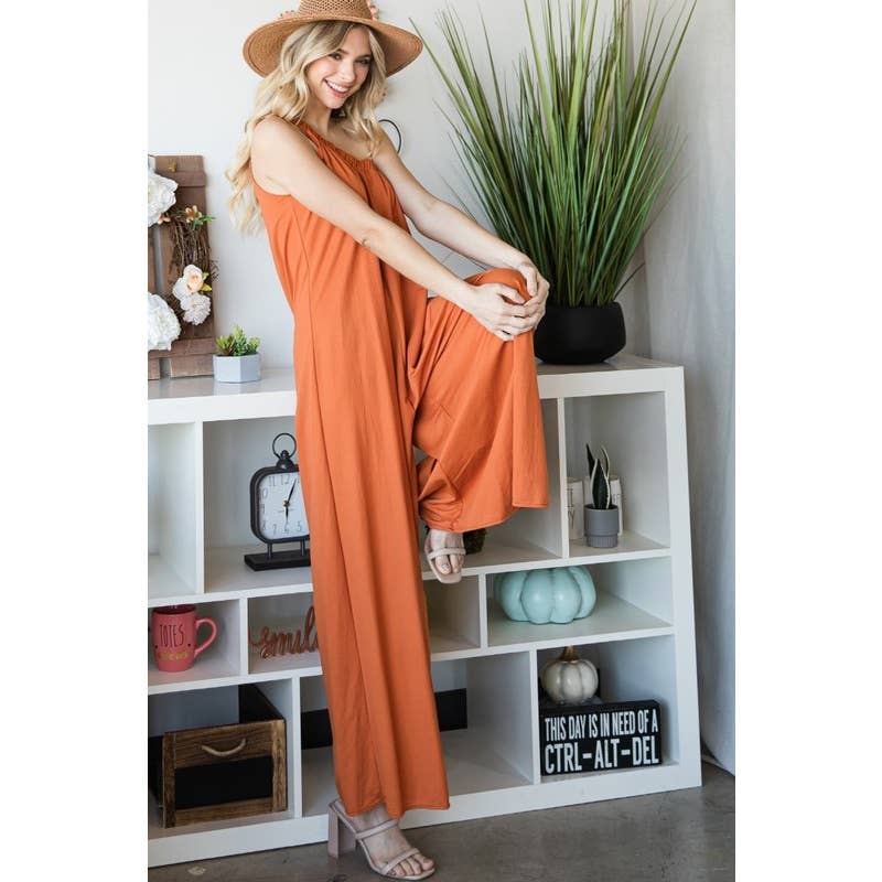 One Shoulder Wide Leg Jumpsuit